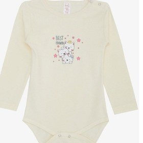 Resim Breeze Kız Bebek Çıtçıtlı Zıbın Body Dostluk Temalı Prenses Kedicikler Baskılı 9 Ay-3 Yaş, Krem-krem Krem 