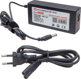 Resim HobiCity 24 VOLT - 1.5 AMPER 5.5*2.5 UÇLU PLASTİK KASA MASAÜSTÜ ADAPTÖR 