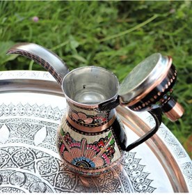 Resim 1,2 Mm Kalın Royal Bakır Mırra Cezve 900 Ml 