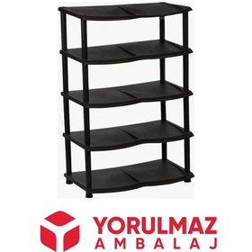 Resim Star 5 Katlı Lüx Ayakkabılık Kahverengi 