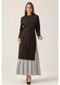 Resim Darlin Moda Kadın Siyah Toka Detaylı Maxi Boy Elbise Dm91006 Siyah 
