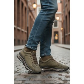 Resim Walkway Haki Hakiki Deri Erkek Spor Ayakkabı 2623 M 