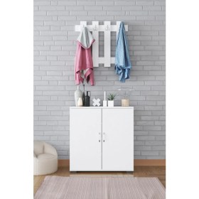 Resim Kzy 4 Bölmeli Çit Askılıklı Ayakkabılık- Beyaz 