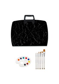 Resim Proje Çantası 38x55 Cm Resim Çantası Keep Smile Fırça Seti 6'lı Godeli Resim Paleti Mimarlık Seti 