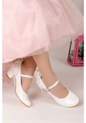 Resim Kiko 754 Rugan Günlük Kız Çocuk 4 CM Topuk Babet Ayakkabı Beyaz 