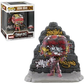 Resim Funko Pop Deluxe Street Art Collection Marvel Iron Man Graffiti 