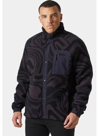 Resim Helly Hansen Erkek Panorama Printed Pile Snap Mont Siyah 