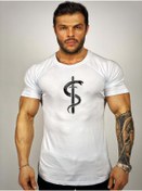 Resim Black İstanbul Snake's Sword Baskılı Fitness T-shirt 