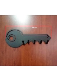 Resim Lazer Anahtar Askısı Mat Siyah Çok Renkli 