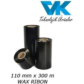 Resim Ribon Wax 110 MM*300Mt 5 Adet Siyah 
