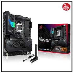 Resim Asus Rog Strıx X870-f Gamıng Wıfı 8000mhz Oc Ddr5 Soket Am5 M.2 Hdmı Dp Atx Anakart 