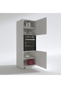 Resim Kenzlife ankastre fırın dolabı bige byz mutfak banyo kiler mutfak rafı hediyeli 