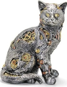Resim Steampunk Polyester Kedi Figürü Model 1 