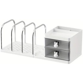 Resim Willowhaven Casegrace Beyaz 2'li Çekmeceli Masa Organizeri - Çift Katlı Ofis Çekmecesi Ve Kitaplık Beyaz 