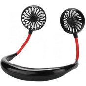 Resim Mini Taşınabilir Fan Boyun Fan Boyun Bantlı Şarj Edilebilir Pil Masası İle 180 Derece Ayarlanabilir Spor Hava Soğutucu Klima Fanlar 8701 Siyah 
