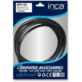 Resim INCA IDPV-18T DISPLAYPORT TO VGA ÇEVİRİCİ ADAPTÖR 