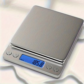 Resim Yüksek Hassasiyetli Dijital Mutfak Terazisi - Gram ve Ons, Dayanıklı Metal Yapı ile Tara Fonksiyonu & Birim Dönüşümü, Pişirme, Fırınlama, Yemek Hazırlık için Kompakt Tasarım - Apartmanlar, Yurtlar, Okula Dönüş İçin Mükemmel (AAA Piller Dahil Değildir), Şık Metallik Terazi, Sağlam Metal Ölçüm Aleti 