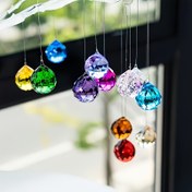 Resim 40 adet Çok Renkli Kristal Prizma Topları, 8x10mm - Işık Yakalama & Ev Dekoru için İdeal, Düğünler için Mükemmel 