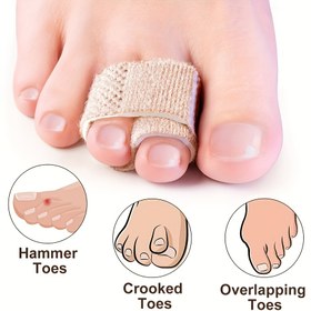 Resim 4 Adet Ayarlanabilir Ayak Parmak Destek Braketi - Çekiç, Eğri & Üst Üste Çıkıntılı Parmaklar için Yeniden Kullanılabilir Polyester Kırık Kayışları | Bağcıklı Kapatma, Sadece Elde Yıkama | Cadılar Bayramı, Sevgililer Günü, Şükran Günü, Anneler Günü & Bağımsızlık Günü için İdeal, Ayak Parmak Destek|Rahat Uyum|Polyester Lif Yapısı, Ayak Parmak Koruyucu 
