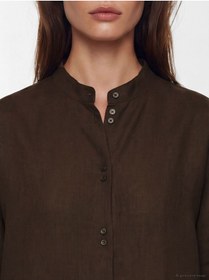 Resim LC Waikiki LCW Modest Hakim Yaka Oversize Kadın Gömlek Tunik 