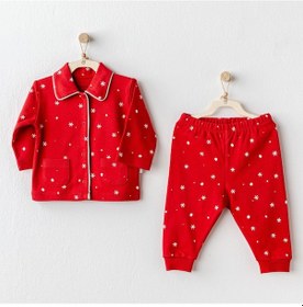 Resim Andywawa Happy Newyear Bebek Pijama Set Ac25329 Kırmızı 