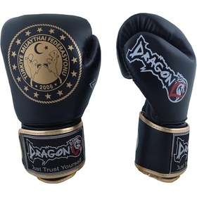 Resim Dragondo 30218-p Martina Muaythai Federasyon Onaylı Boks Eldiveni Siyah 
