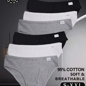 Resim 6'lı Paket Kadın İç Çamaşırı, Basit ve Rahat Nefes Alabilen İç Giyim, Siyah-Beyaz-Gri Kombinasyon Seti, S-XXL 