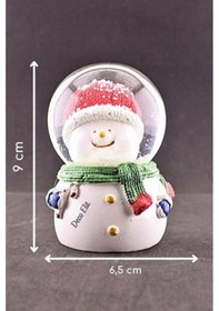 Resim Tombik Kardan Adam Temalı Orta Boy Işıklı Kar Küresi 9 Cm (519620390) 