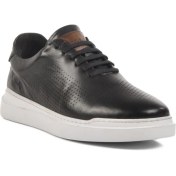 Resim Ayakmod Premium 411 M Siyah-Beyaz Hakiki Deri Erkek Sneaker 