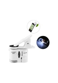Resim Hpy Pazar 60x Led Işıklı Telefon Dijital Mikroskobu Evrensel Klipsli Lens 