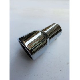 Resim 5.1 Cm.. Antipas Iç Kaplamalı Önü Kesik Yuvarlak Islık Sesli Sök/tak Vidalı Nikelaj Egzoz Eksoz Ucu 