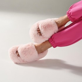 Resim Beyond Kadın Pudra Ekstra Yumuşak Tüylü Ev Terliği 3cm BYND01 - PUDRA / 38 