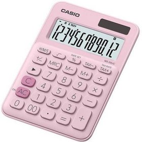 Resim Casio MS-20UC-PK 12 Hane Açık Pembe Masa Üstü Hesap Makinesi 