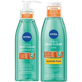 Resim Nivea Derma Yüz Temizleme Jeli+Tonik 150 Ml+200 Ml 