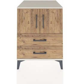 Resim Kronos Komodin 2 Raflı 2 Çekmeceli 2 Kapaklı 60x59x80 Aytaşı-çam Aytaşı 
