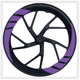 Resim Motorsiklet Mt 07 Mor Reflektörlü Jant Şeridi Çok Renkli 