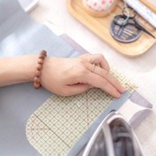 Resim Düz Uyumlu Ütü Cetveli Dikiş Kenarı El Yapımı Patchwork Terzi Etek Cetveli 