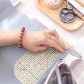 Resim Düz Uyumlu Ütü Cetveli Dikiş Kenarı El Yapımı Patchwork Terzi Etek Cetveli 