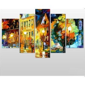 Resim Şehir Yağlı Boya Kanvas Tablo 122x70cm 