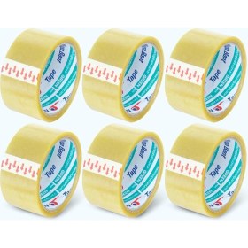 Resim 45 mm x 40 mt Şeffaf Koli Bandı Akrilik 6 Adet 