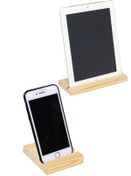 Resim Sekiz8 2'li Ahşap Telefon Ve Tablet Tutucu 
