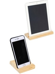 Resim Sekiz8 2'li Ahşap Telefon Ve Tablet Tutucu 