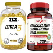 Resim Flx Omega 3 Balık Yağı 90 Softgel & Nevfix Glucosamine 