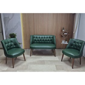 Resim Azra Aksesuar Deri Çay Seti Koltuk Takımı - Bekleme Salonu - Cafe Mobilya - Ofis Mobilya - Balkon Mobilya 