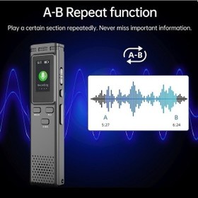 Resim 16gb Ses Kaydedici - Gürültü Azaltma, 72 Saat Kayıt, Mp3 Çalar, Ders/toplantı, Dijital Not Defteri 