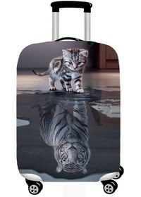 Resim Smart Travel Valiz Koruyucu Kılıfı Büyük Boy Kedi Kaplan 