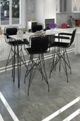 Resim Kenzlife Knsz Masa Sandalye Takımı Hem105zengin Byzsyh 140*040 4 Sandalye Syhsyh Kolçaklı Sırt Minderli 