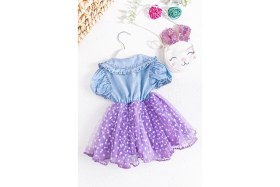 Resim Babymod Puantiyeli Tüllü Yazlık Kız Bebek Elbise 