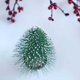 Resim Minyatür Yılbaşı Karlı Çam Ağacı 11 Cm 