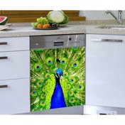 Resim Jasmin2020 Bulaşık Makinesi Stickeri Tavus Kuşu36 